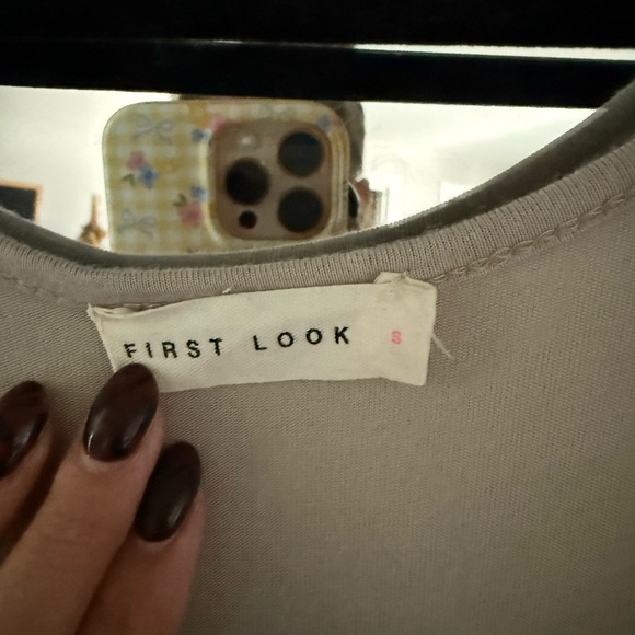 First Looks Beige and Pink Maxi Dress - Picture 2 of 2